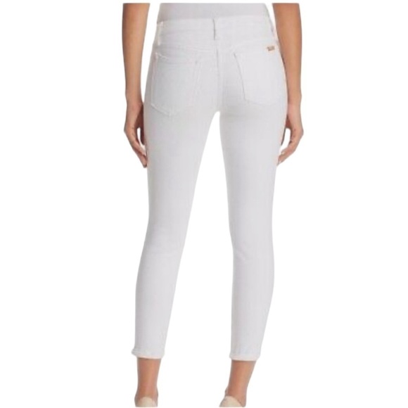 Joe’s Jeans The Icon Crop Mid Rise Skinny Crop Jeans White Sz 25 Ankle - Picture 3 of 13